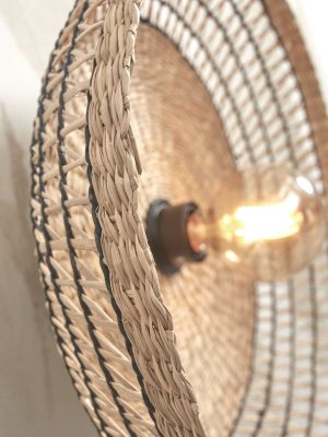 good&mojo-wandleuchte-pantanal-schwarz-metallseegras-ø45cm-e27-pantanal/w45/b-07