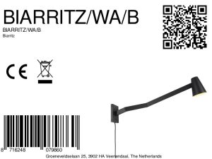 it'saboutromi-wandleuchte-biarritz-schwarz-metall-bettlampe-e14-biarritz/wa/b-8a
