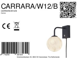 it'saboutromi-wandleuchte-carrara-schwarz-glas-ø12cm-g9-carrara/w12/b-8a