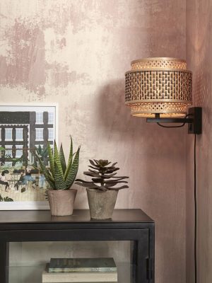 good&mojo-wandleuchte-bhutan-natürlich/schwarz-bambus-ø25cm-e27-bhutan/w/b/2520/bn-02