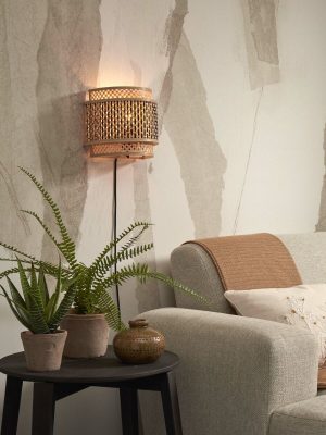 good&mojo-wandleuchte-bhutan-natürlich/schwarz-bambus-e27-bhutan/w24/bn-02