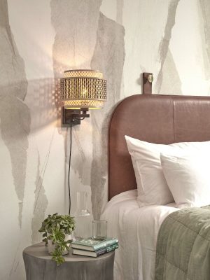 good&mojo-wandleuchte-bhutan-natürlich/schwarz-bambus-ø25cm-e27-bhutan/w/b/2520/bn-03