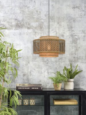 good&mojo-hängeleuchte-bhutan-natürlich/schwarz-bambus-ø50cm-e27-bhutan/h/5030/bn-07