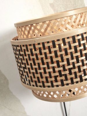 good&mojo-wandleuchte-bhutan-natürlich/schwarz-bambus-ø25cm-e27-bhutan/w/b/2520/bn-07