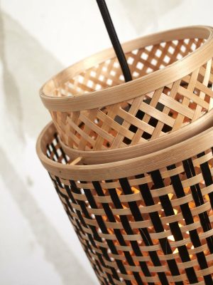 good&mojo-hängeleuchte-bhutan-natürlich/schwarz-bambusmetall-ø18cm-e27-bhutan/h/1835/bn-09