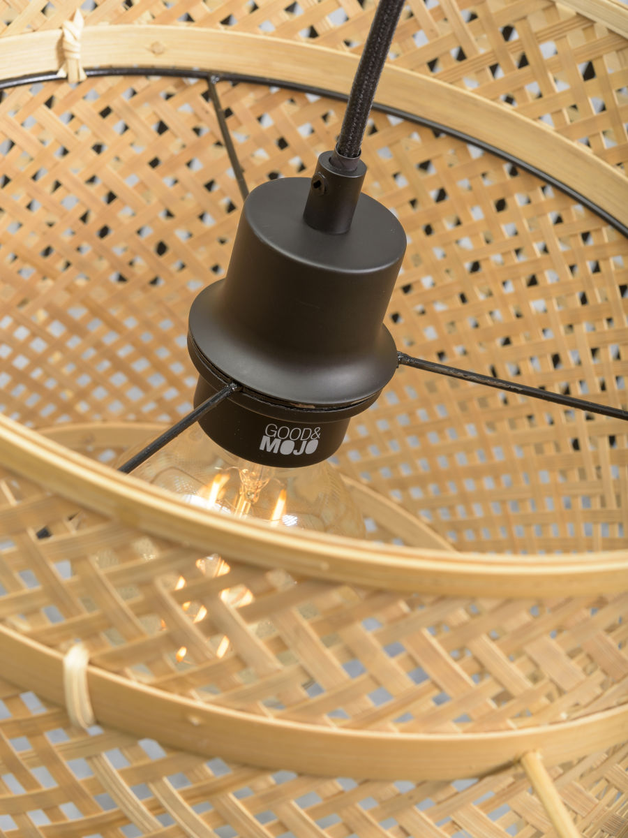 good&mojo-hängeleuchte-bhutan-natürlich/schwarz-bambus-ø40cm-e27-bhutan/h/4034/bn-11