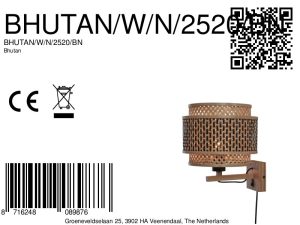 good&mojo-wandleuchte-bhutan-natürlich/schwarz-bambus-ø25cm-e27-bhutan/w/n/2520/bn-8a