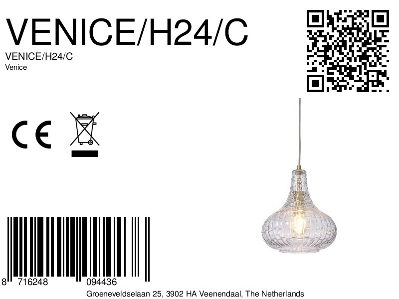 it'saboutromi-hängeleuchte-venice-transparent-glasmetall-ø24cm-e27-venice/h24/c-8a