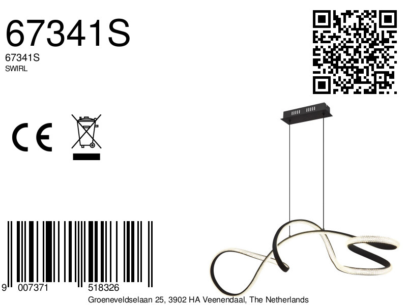 elegantependelleuchteausmattschwarzemmetallswirl-8a