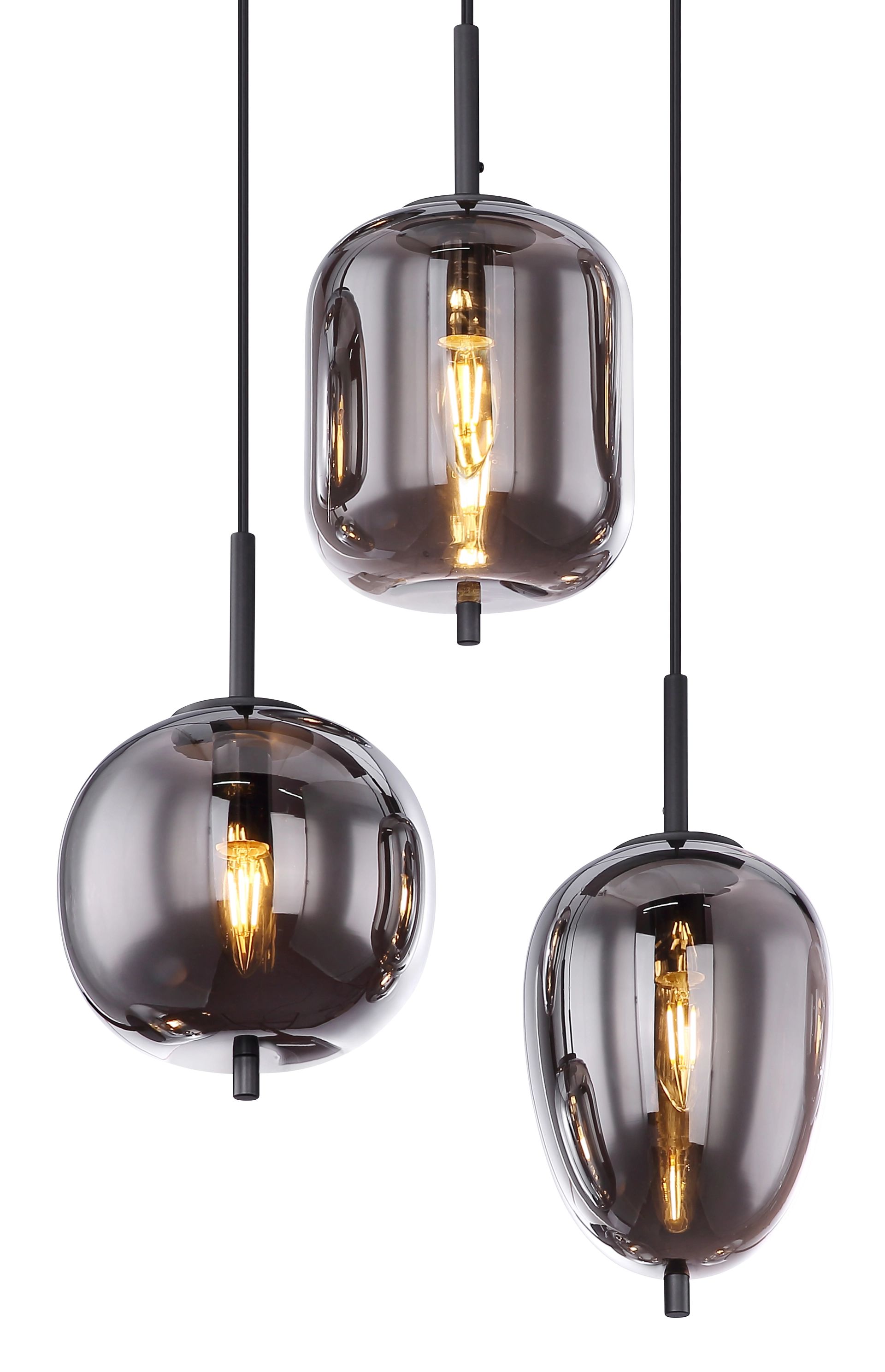 globo-hängeleuchte-blacky-schwarz-glas-großeesstischlampe-e14-15345-6l-1