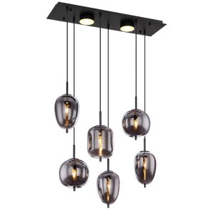 globo-hängeleuchte-blacky-schwarz-glas-großeesstischlampe-e14-15345-6l-1