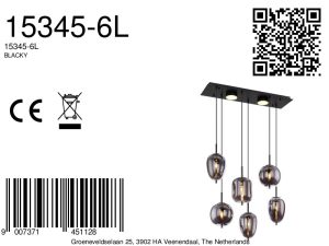 globo-hängeleuchte-blacky-schwarz-glas-großeesstischlampe-e14-15345-6l-8a