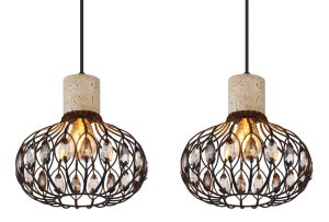 globo-hängeleuchte-dorthy-schwarz-metall-großeesstischlampe-e27-15778-4h-1