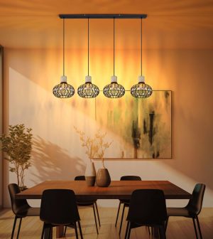 globo-hängeleuchte-dorthy-schwarz-metall-großeesstischlampe-e27-15778-4h-1