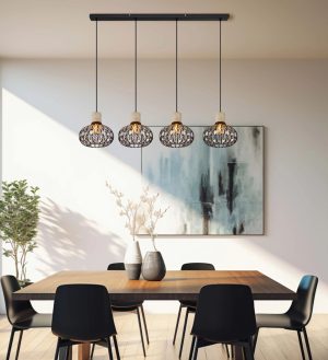 globo-hängeleuchte-dorthy-schwarz-metall-großeesstischlampe-e27-15778-4h-1