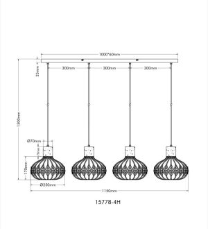 globo-hängeleuchte-dorthy-schwarz-metall-großeesstischlampe-e27-15778-4h-1