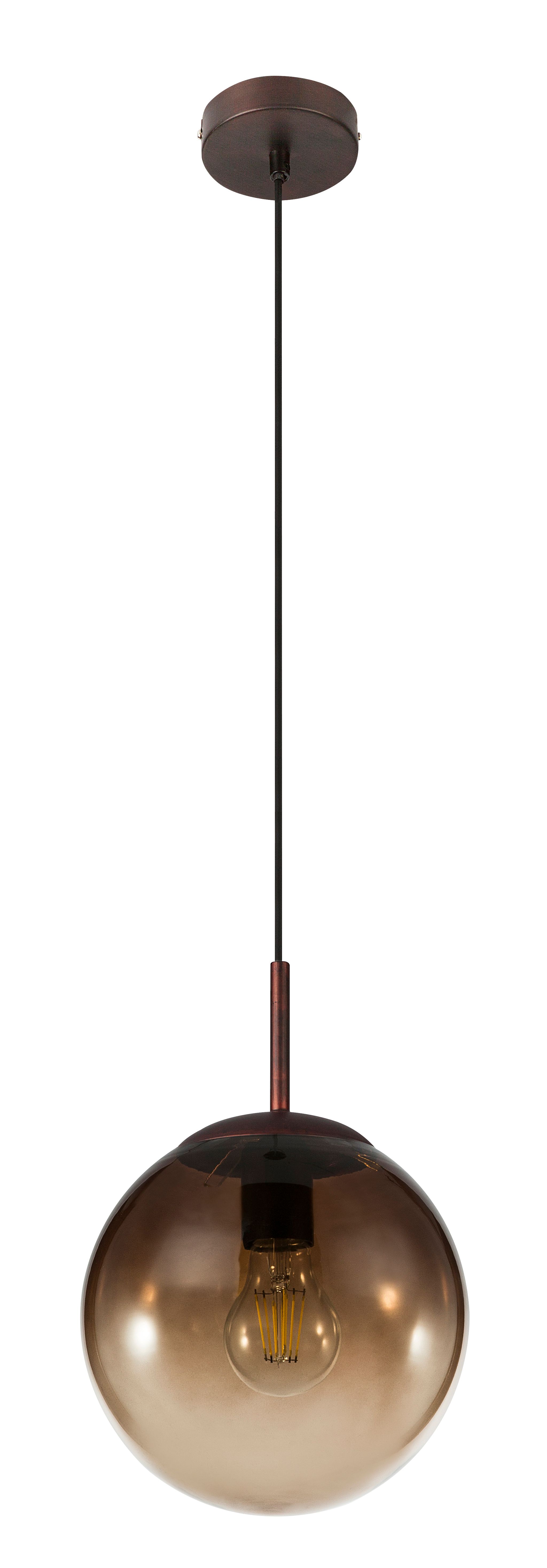 Hängeleuchte Braun Glas 20cm Varus online kaufen