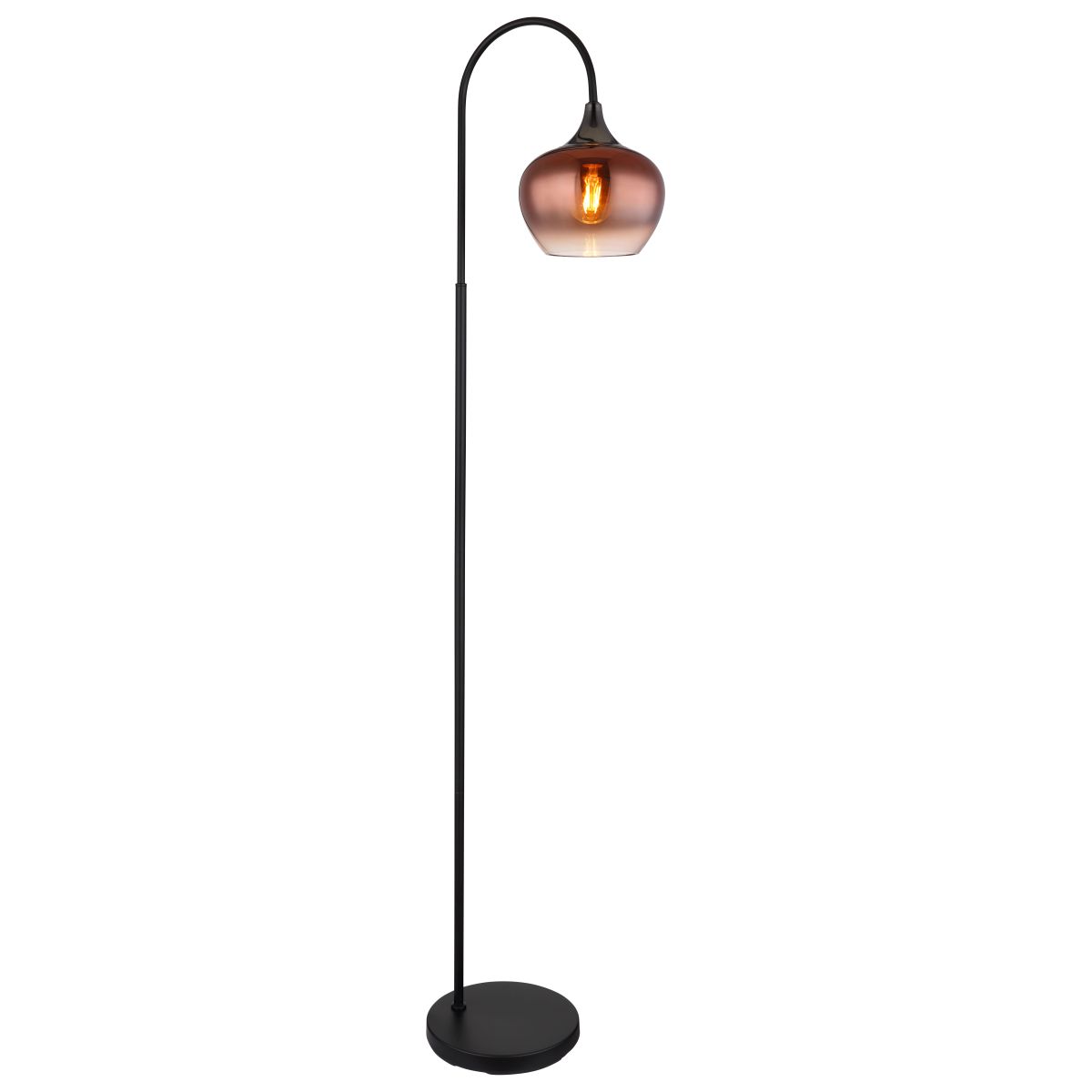 Elegante Stehlampe mit kupferfarbener Lampenschirm Maxy