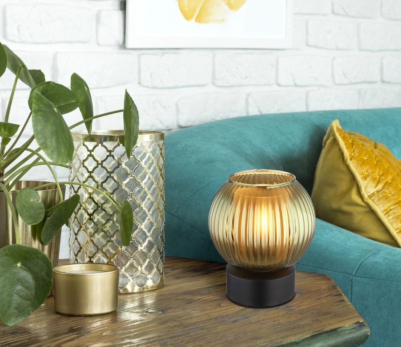 Tischlampe Grün Glas Zumba modern online kaufen