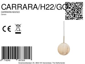 it'saboutromi-hängeleuchte-carrara-gold-glas-ø22cm-e14-carrara/h22/go-8a