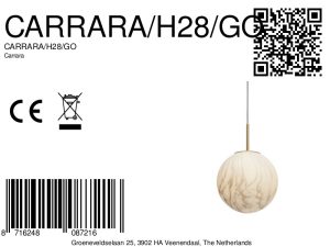 it'saboutromi-hängeleuchte-carrara-gold-glas-ø28cm-e27-carrara/h28/go-8a