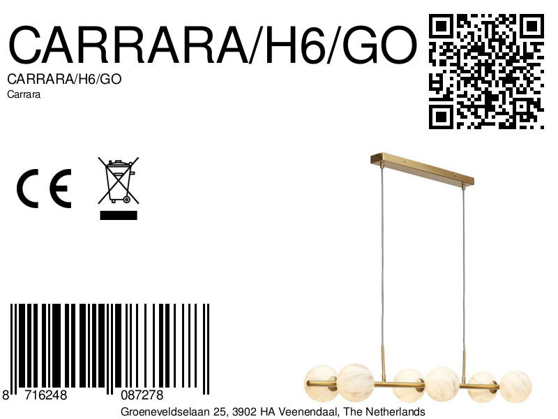 it'saboutromi-hängeleuchte-carrara-gold-glas-designlampe-g9-carrara/h6/go-8a