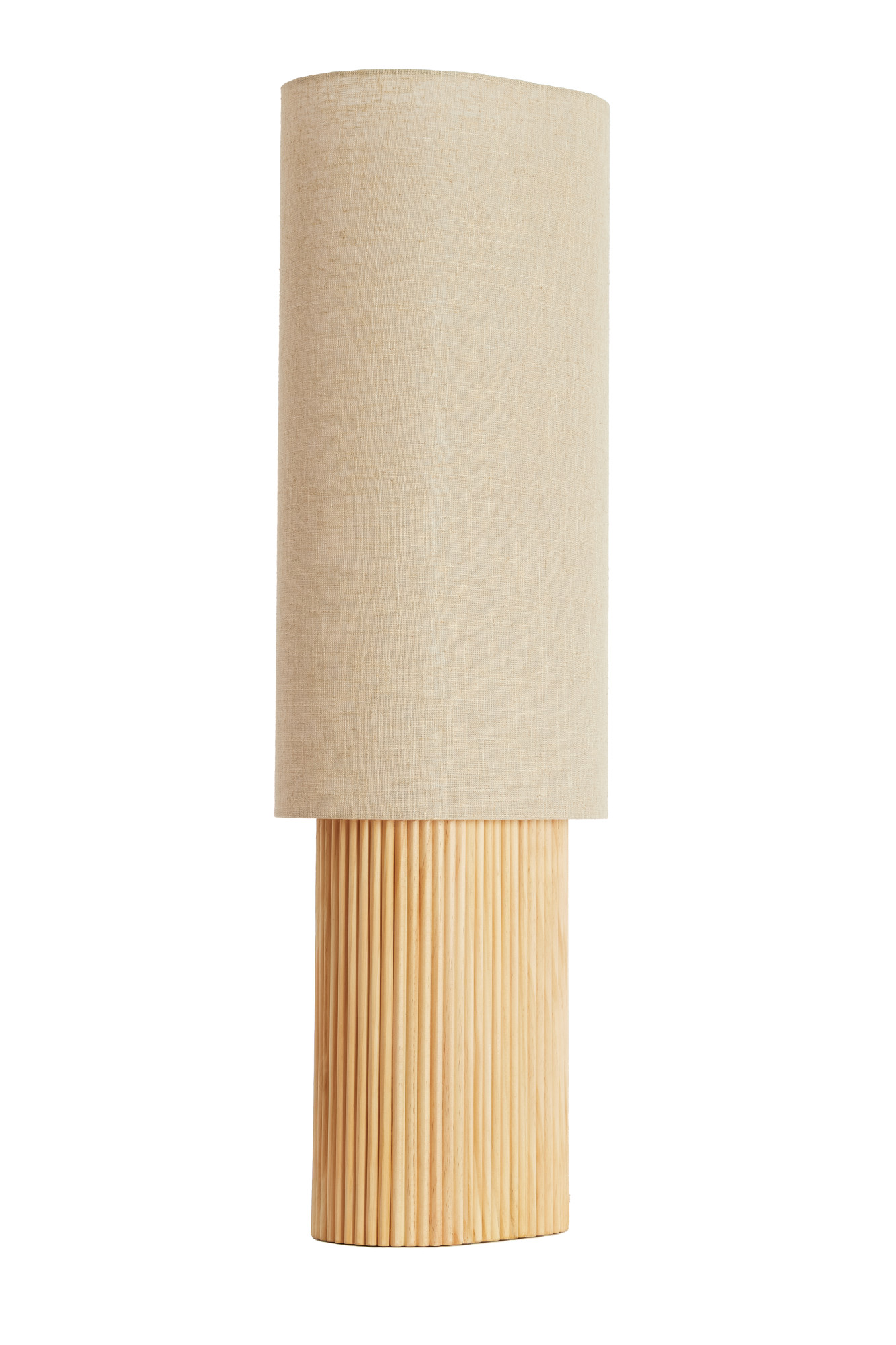 Tischlampe aus Holz mit Leinenschirm natürliche Wärme Light & Living ...