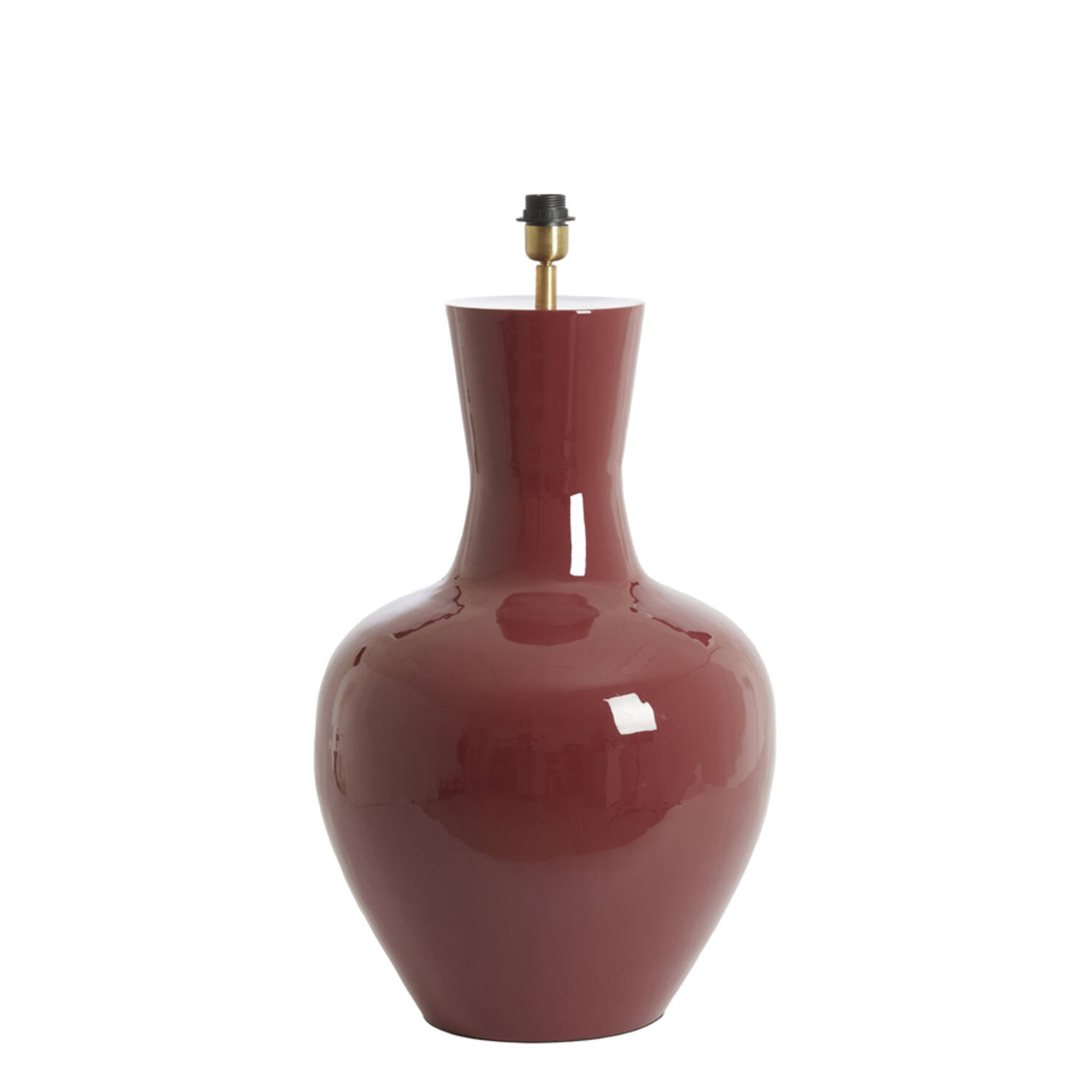 Tischlampe bordeaux glänzend luxuriös und markant Light & Living Nana