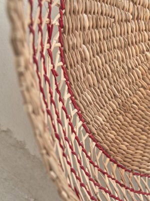 good&mojo-wandleuchte-pantanal-rot-metallseegras-ø45cm-e27-pantanal/w45/r-08