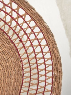 good&mojo-wandleuchte-pantanal-rot-metallseegras-ø45cm-e27-pantanal/w45/r-09