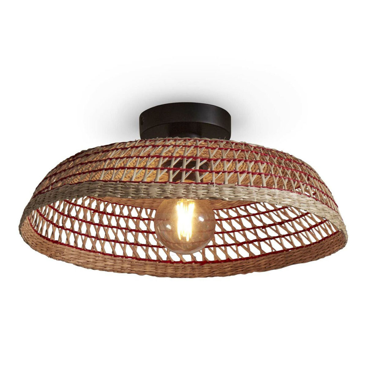 good&mojo-deckenleuchte-pantanal-rot-metallseegras-ø45cm-e27-pantanal/c45/r-1