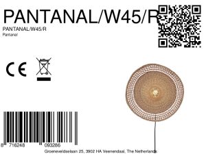 good&mojo-wandleuchte-pantanal-rot-metallseegras-ø45cm-e27-pantanal/w45/r-8a