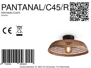 good&mojo-deckenleuchte-pantanal-rot-metallseegras-ø45cm-e27-pantanal/c45/r-8a