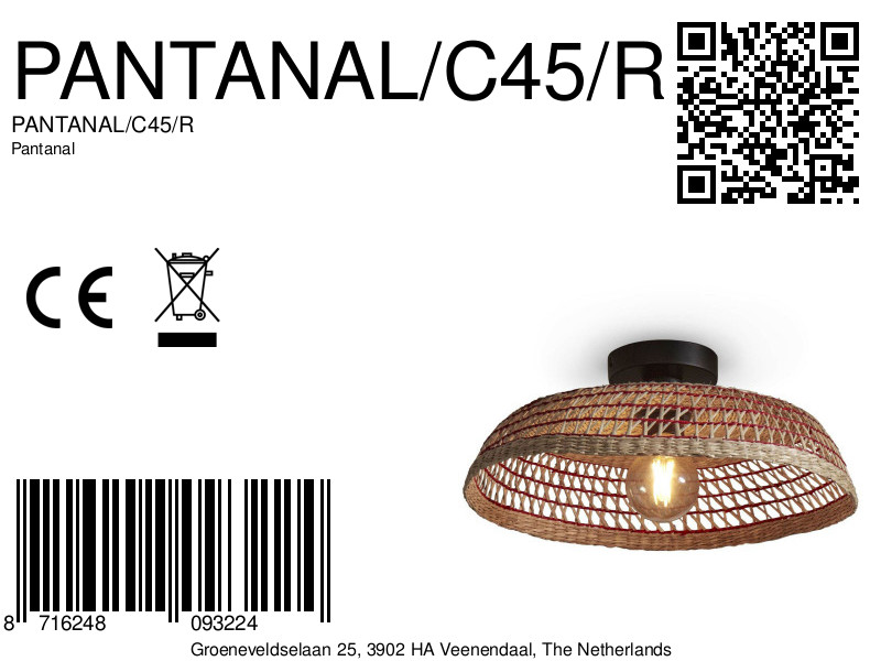 good&mojo-deckenleuchte-pantanal-rot-metallseegras-ø45cm-e27-pantanal/c45/r-8a