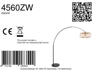 steinhauer-stehlampe-sparkledlight-natürlichschwarz-bambusmetall-bogenlampe-e27-4560zw-8a