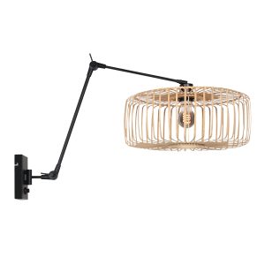 steinhauer-wandleuchte-prestigechic-natürlichschwarz-bambusmetall-e27-4574zw-1