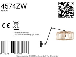 steinhauer-wandleuchte-prestigechic-natürlichschwarz-bambusmetall-e27-4574zw-8a