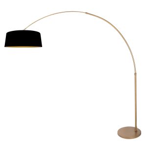 bronzenebogenlampemitschwarzemleinenschirmundgoldfarbenerinnenseitesteinhauersparkledlight-1