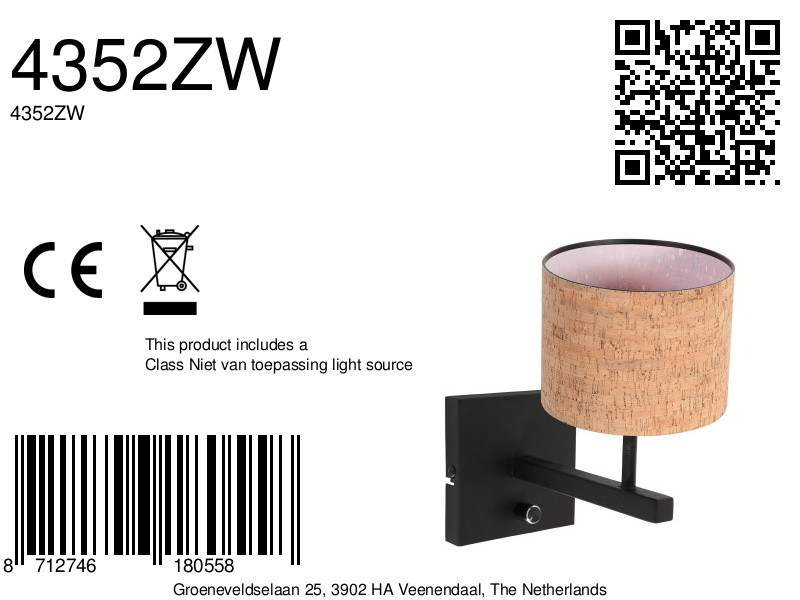 minimalistischeschwarzewandleuchtemitkorkschirmsteinhauerstang-8a