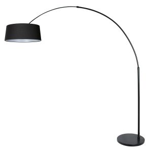 moderneschwarzebogenlampemitschwarzemleinenschirmsteinhauersparkledlight-1