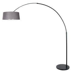 schwarzebogenlampemitgrauemleinenschirmsteinhauersparkledlight-1
