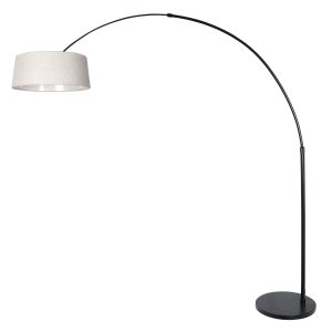 schwarzebogenlampemitwarmemcremefarbenemleinenschirmsteinhauersparkledlight-1