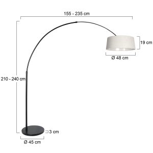 schwarzebogenlampemitwarmemcremefarbenemleinenschirmsteinhauersparkledlight-7