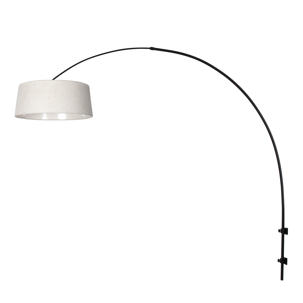 schwarzebogenwandleuchtemitcremefarbenemleinenschirmsteinhauersparkledlight-1