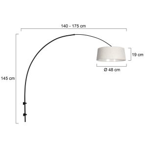 schwarzebogenwandleuchtemitcremefarbenemleinenschirmsteinhauersparkledlight-7