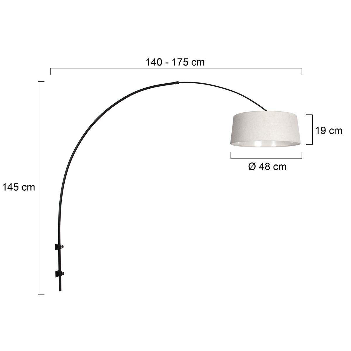 schwarzebogenwandleuchtemitcremefarbenemleinenschirmsteinhauersparkledlight-7