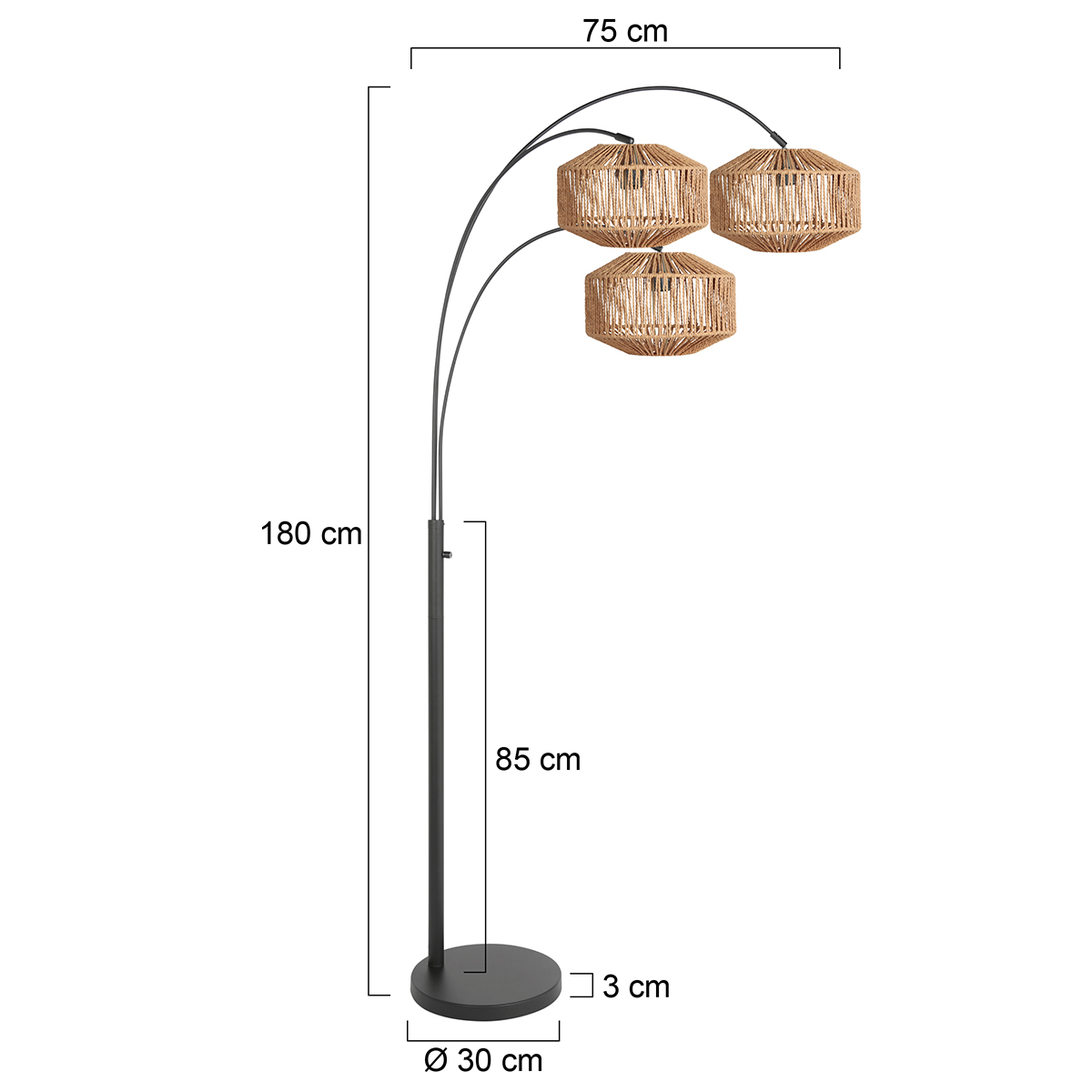 schwarzedreilichtbogenlampemitseilschirmsteinhauersparkledlight-7