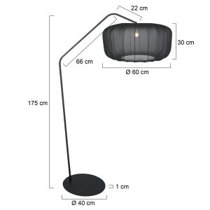 schwarzestehlampemitschwarzemstoffschirmannelightannezigzag-7