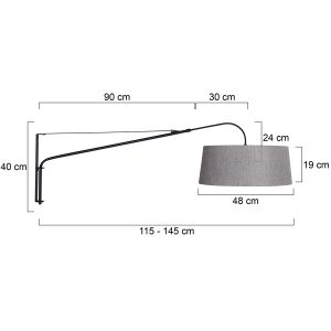 schwarzewandleuchtemitgrauemleinenschirmsteinhauerelegantclassy-7