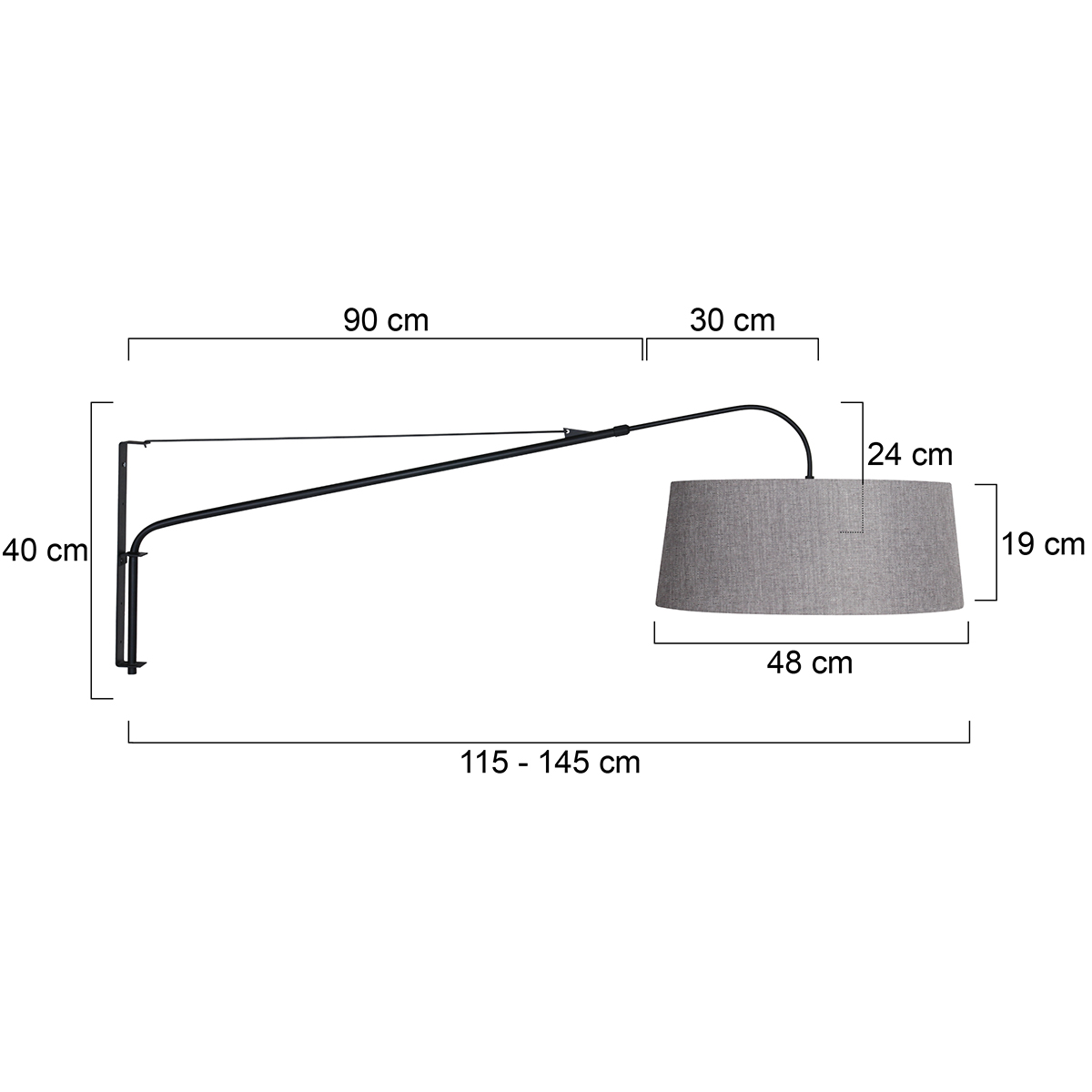 schwarzewandleuchtemitgrauemleinenschirmsteinhauerelegantclassy-7